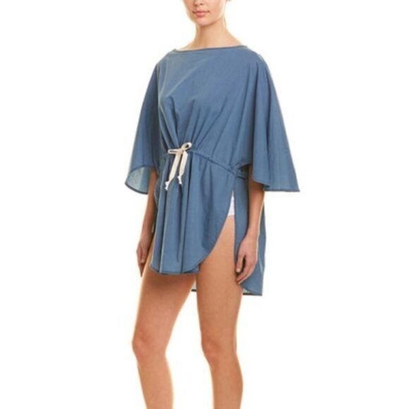 Solid &‎ Striped Poppy Swim Cover Up Chambray Blue Womens Size XS Relaxed - Picture 1 of 10